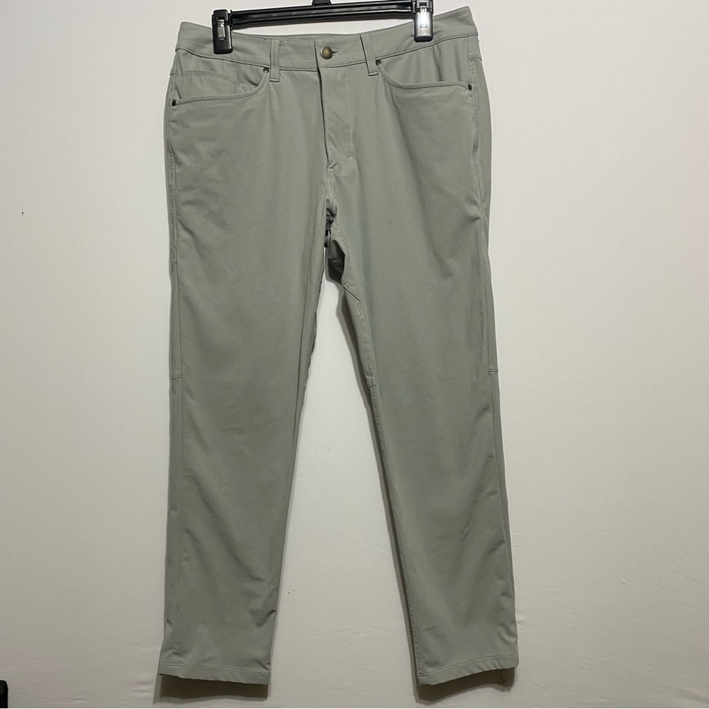 Lululemon ABC Slim Fit Warpstreme Pants Men's 31x25 Gray Performance Chino Golf
